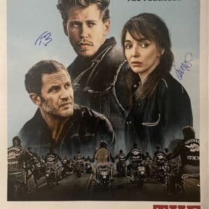 Movie poster featuring three characters and bikers.