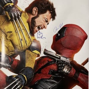 Deadpool and Wolverine movie poster, signed.