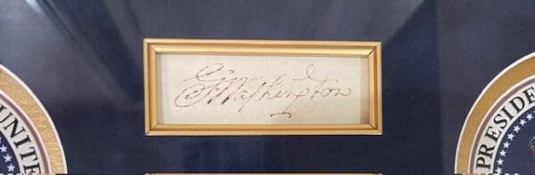 "President "George Washington" Signature Cut - Image 2