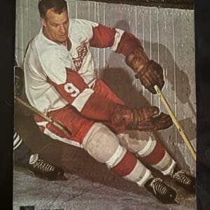 Hockey player in action on the ice.