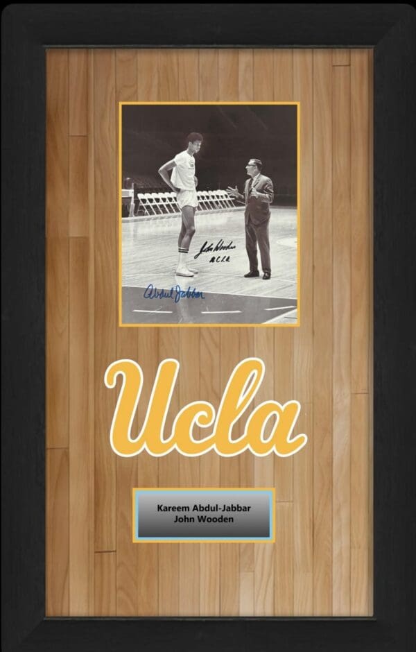 "Kareem Abdul-Jabbar & John Wooden" Autographed Photo
