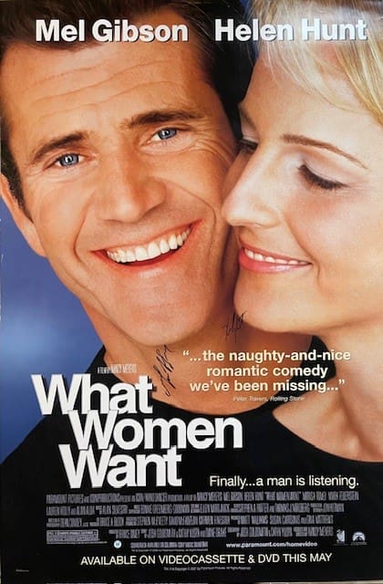 Movie poster: "What Women Want" with actors.
