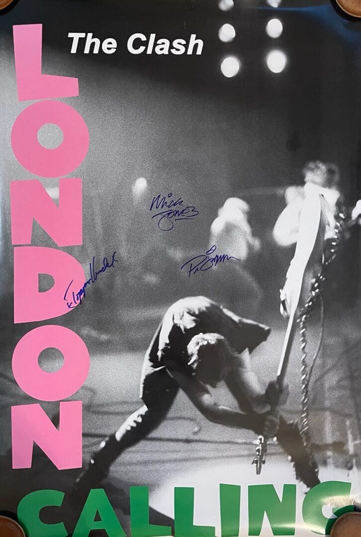The Clash "London Calling" album cover poster.