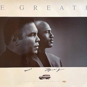 Two men in profile, black-and-white portrait.