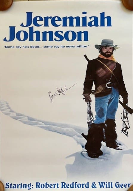 Jeremiah Johnson movie poster with signature.