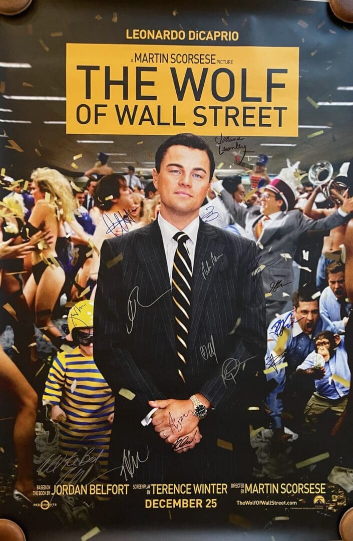 Movie poster for "The Wolf of Wall Street".