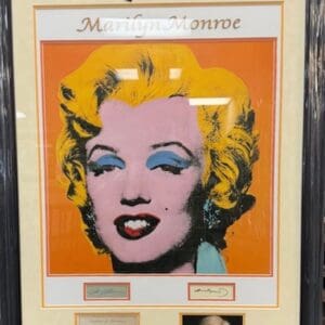 "Andy Warhol & Marilyn Monroe" Warhol poster with Signature Cuts