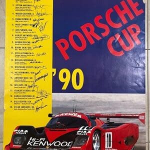 "Porsche 90 Cup" Drivers Autographed Poster