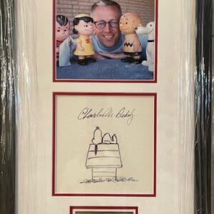 "Charles Schulz" (Snoopy) Original signed Sketch
