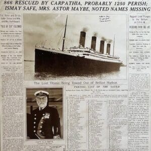 "Titanic Survivor: Millvina Dean" Autographed Titanic Sinking Poster