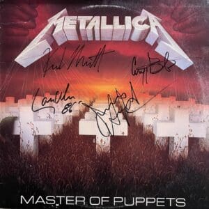 "Metallica" Band Autographed Album - Master of Puppets