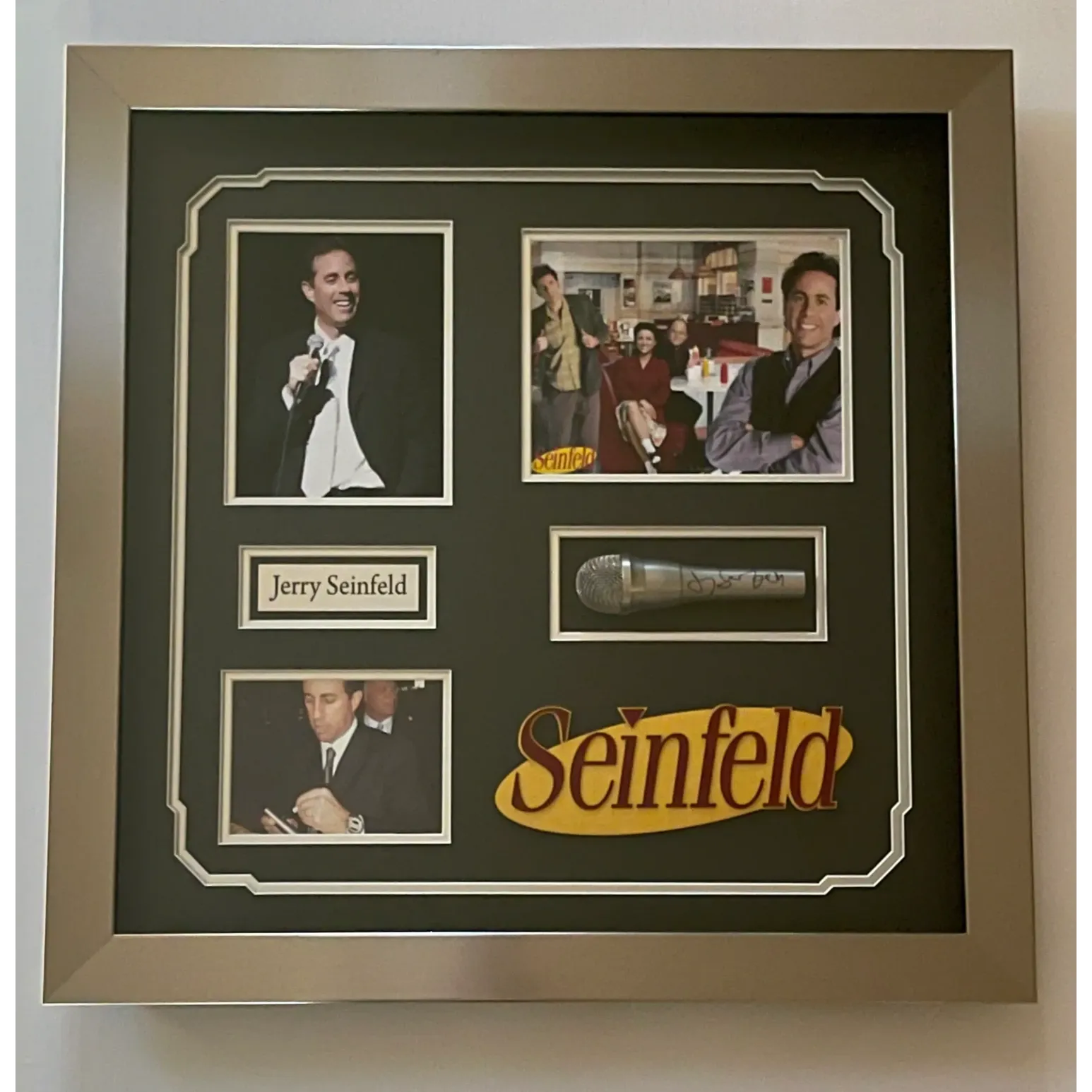 Framed Jerry Seinfeld Autographed Microphone - Image 2