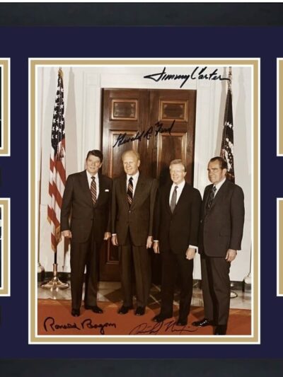 "President Reagan, Carter, Ford, Nixon" Autographed 8x10 Photo
