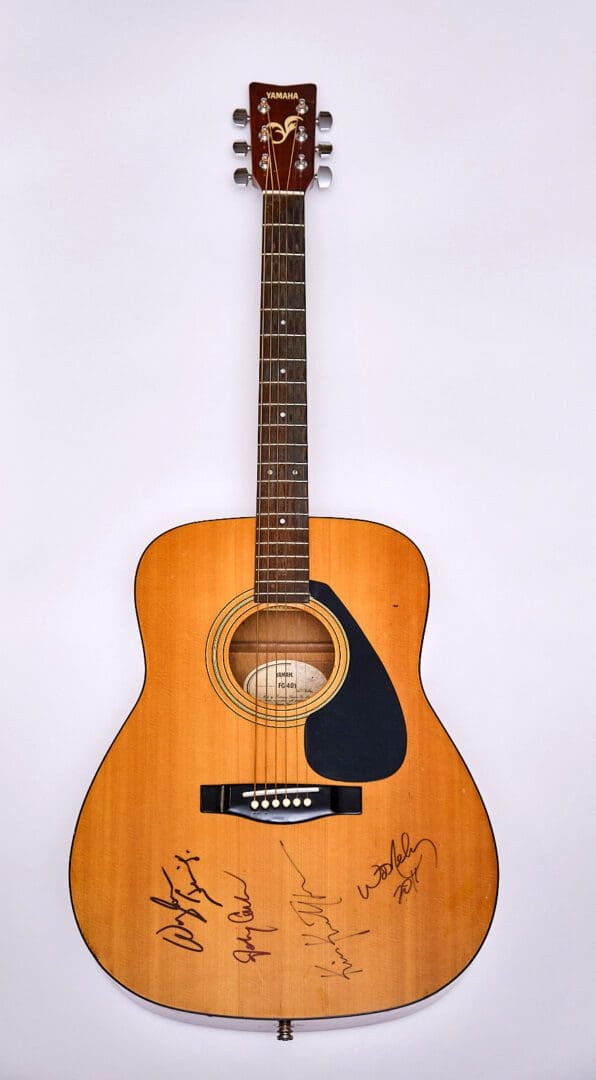Highway Men Autographed Acoustic Guitar - Image 2