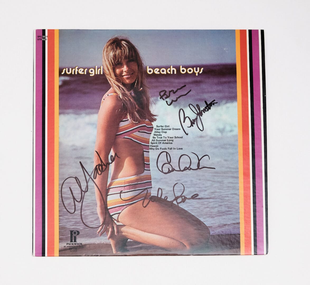 "Beach Boys" Autographed Album "Surfer Girl" - Image 2