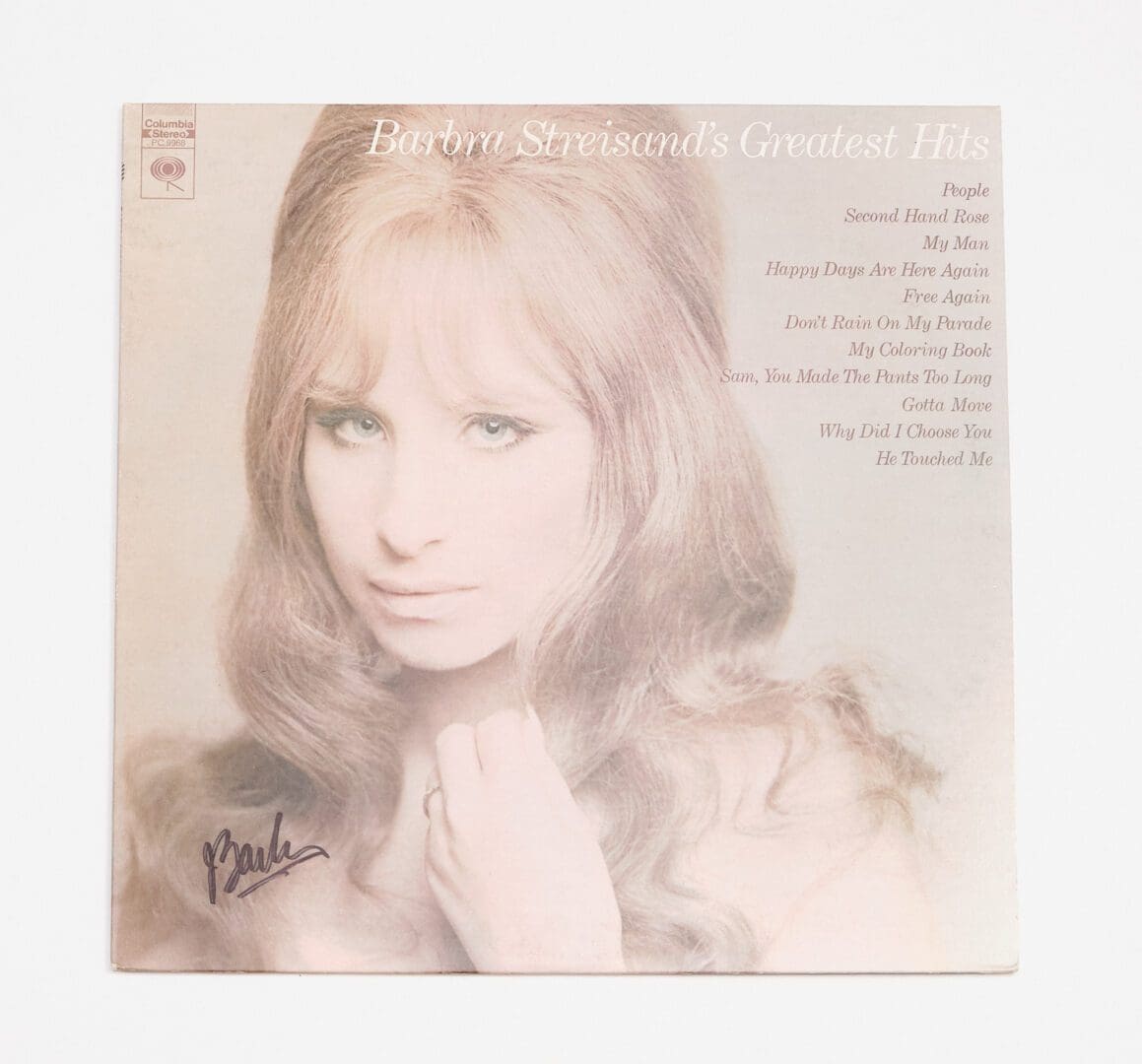 "Barbra Streisand's" Autographed Album "Greatest Hits"