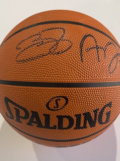 "Spalding Basketball" Autographed by James and Davis