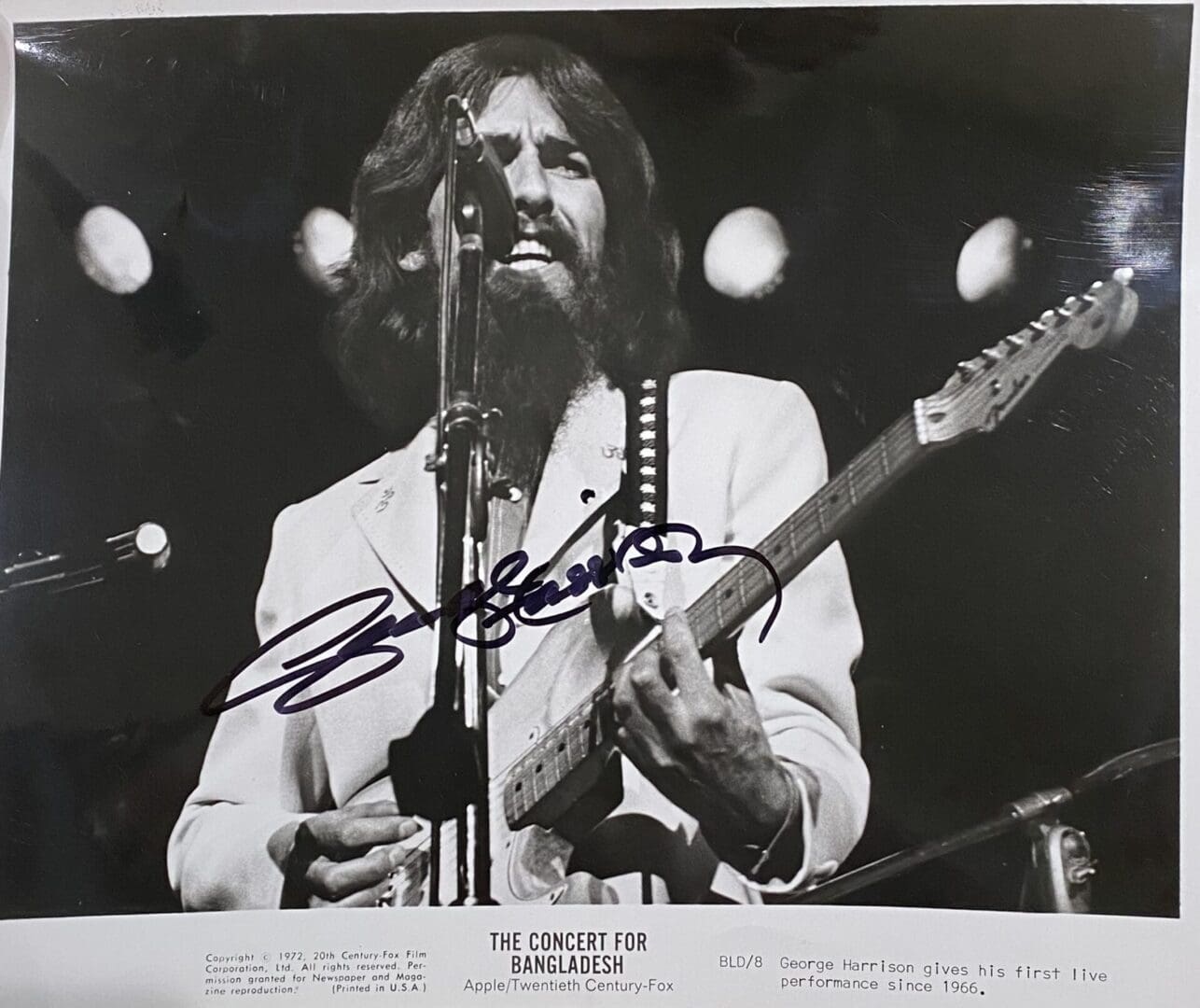 "George Harrison" Autographed 10x8 Photo