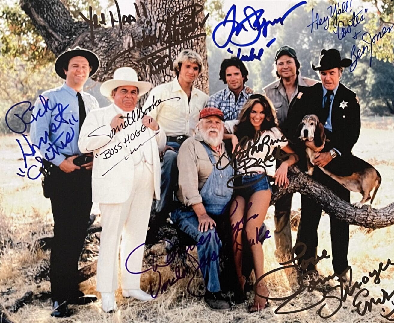 "Dukes of Hazzard" Autographed 10x8 Cast Photo