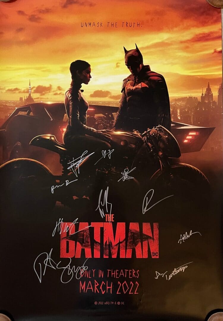 "The Batman: Unmask the Truth" Autographed Movie Poster