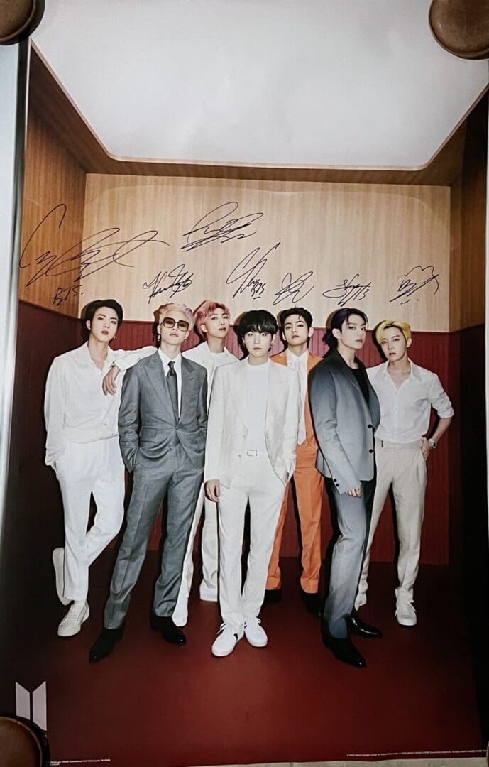 "BTS" Autographed Music Poster