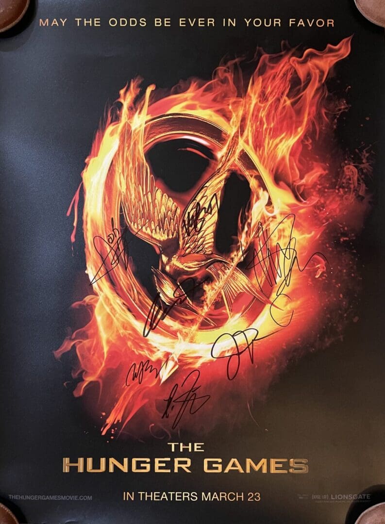 "Hunger Games" Autographed Mini Movie Poster