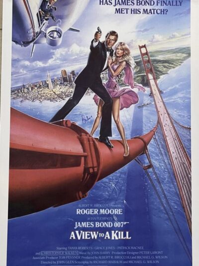 "James Bond: A View to A Kill" Autographed Movie Poster