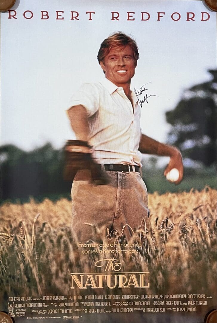 "The Natural" Autographed Movie Poster