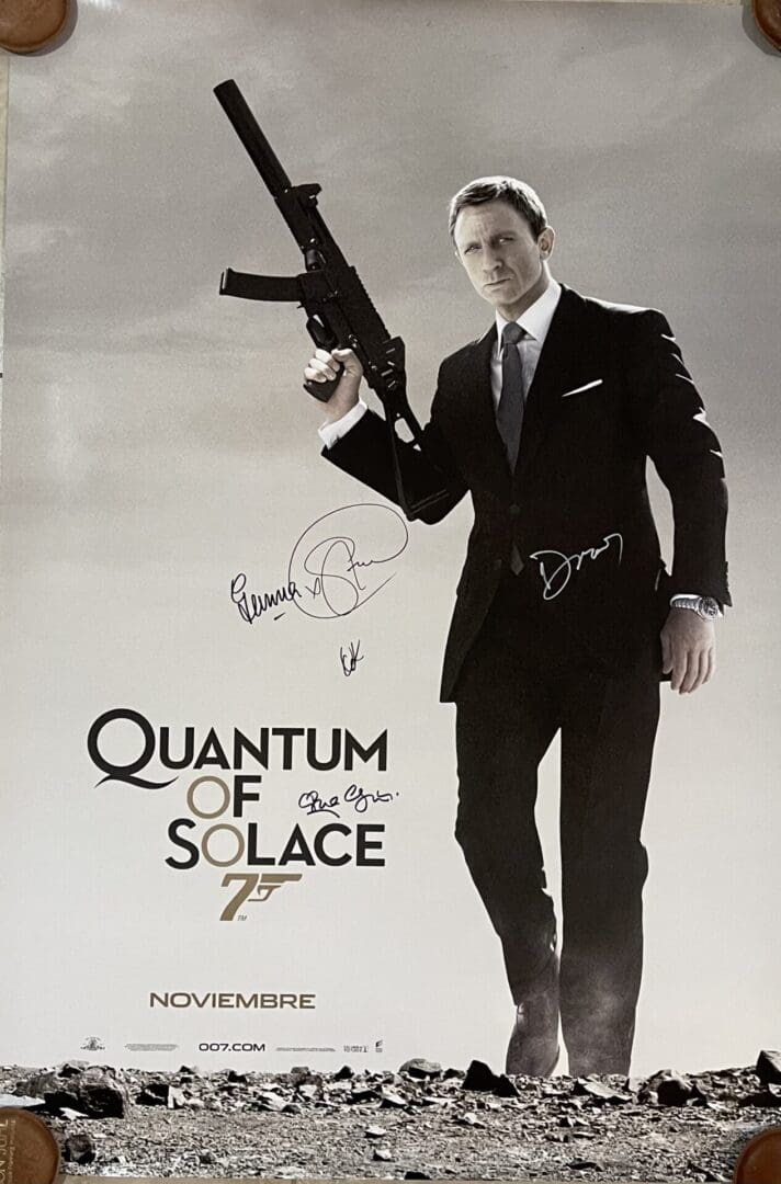 "James Bond: Quantum Of Solace" Cast Autographed Movie Poster