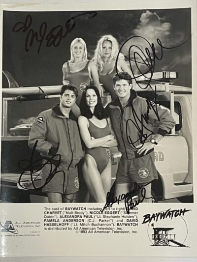 "Baywatch" Cast Signed 8x10 Photo
