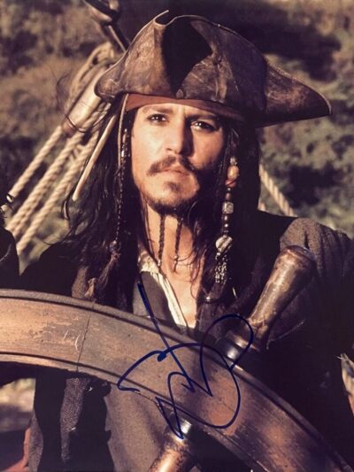 "Johnny Depp" Autographed 8x10 Pirates Photo
