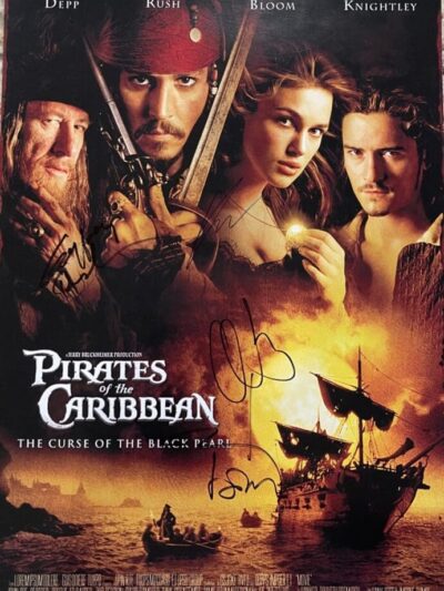 "Pirates of the Caribbean" Autographed 11x17 Movie Poster