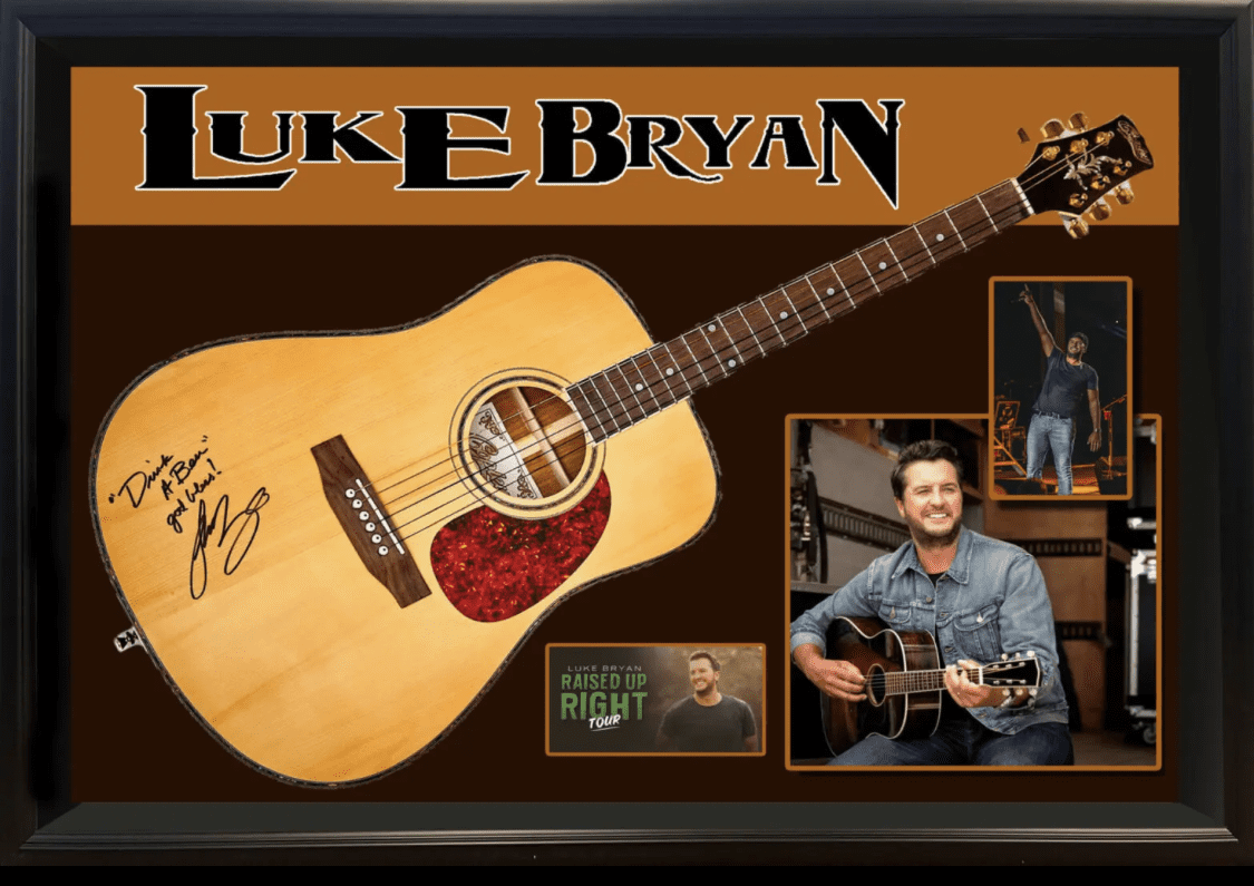 Luke Bryan Autographed Guitar