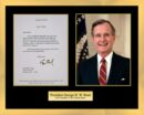 "President George H. W. Bush" Signed Letter