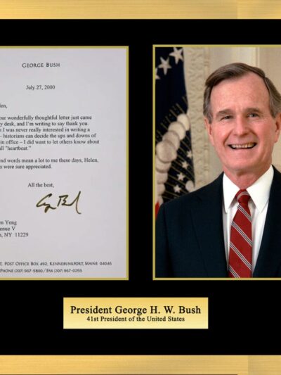 "President George H. W. Bush" Signed Letter