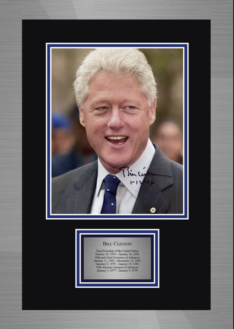 "President Bill Clinton" Autographed 8x10 Photo