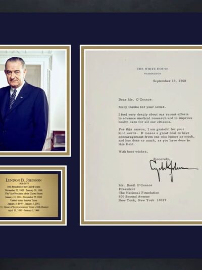 "Lyndon Johnson" Autographed Letter