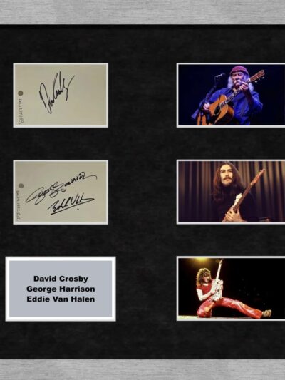 "George Harrison, Eddie Van Halen and David Crosby" Autographs