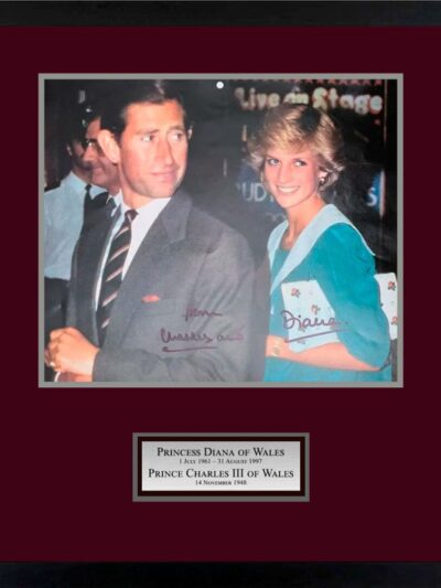 "Prince Charles and Princess Diana" Autographed Calendar Photo