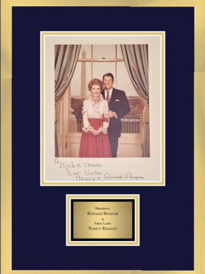 "President Ronald Reagan and Nancy Reagan" Autographed 8x10 Photo