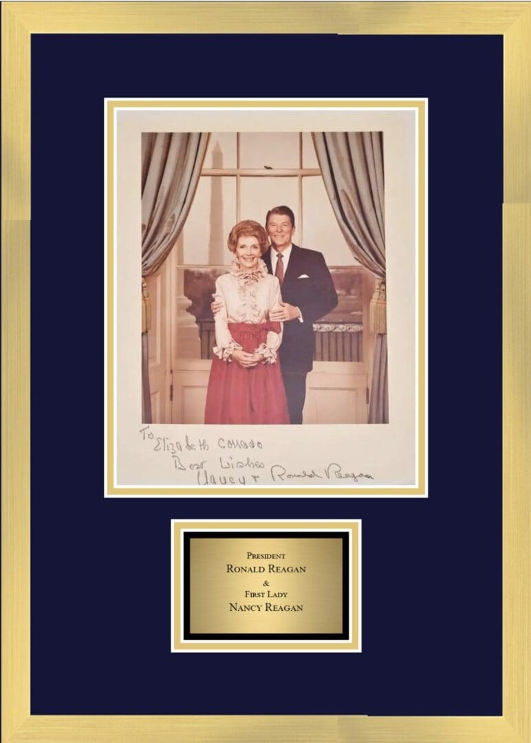 "President Ronald Reagan and Nancy Reagan" Autographed 8x10 Photo