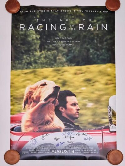 "The Art Of Racing In The Rain" Cast Signed Movie Poster