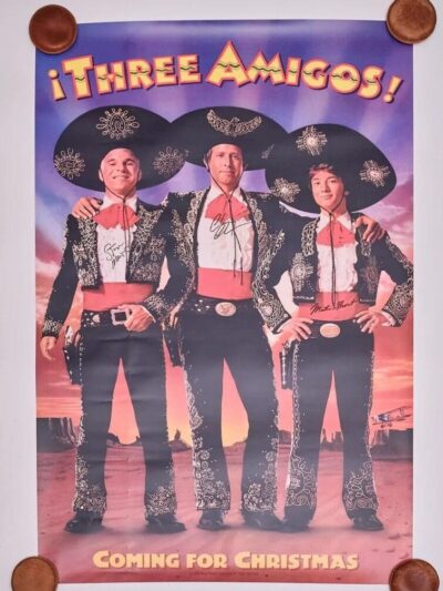 "Three Amigos" Autographed Movie Poster