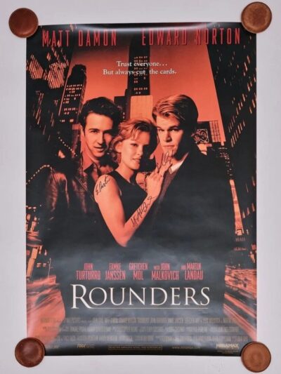 "Rounders" Cast Autographed Movie Poster
