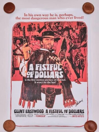"A Fist Full of Dollars" Movie Poster Autographed by Clint Eastwood