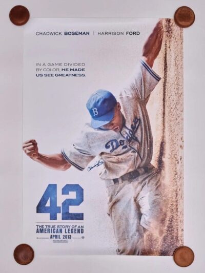"42" Chadwick Boseman Autographed Poster
