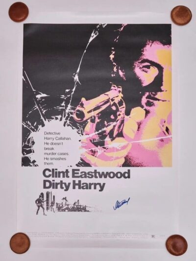 "Dirty Harry" Movie Poster Autographed by Clint Eastwood