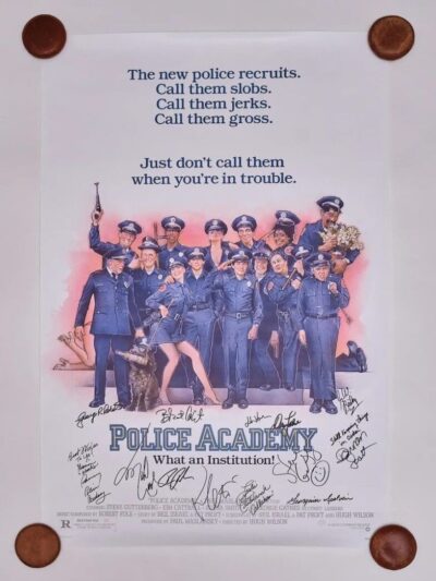 "Police Academy" Cast Signed Movie Poster