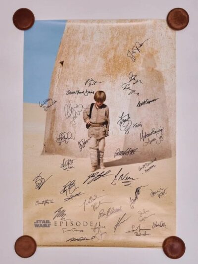 "Star Wars Episode 1- The Phantom Menace" Autographed Poster