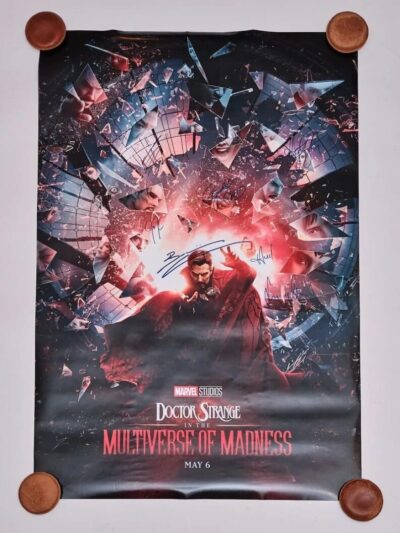 "Doctor Strange Multiverse of Madness" Cast Signed Poster